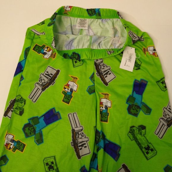 Minecraft Boys Print Lounge Pajama Bottom (Size 10/12) Comfortable Colorful NWT - Picture 3 of 5